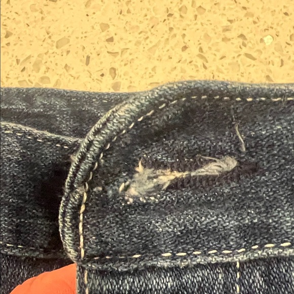 Vintage 1970s VISA Cotton Super High Rise Straight Leg Blue Denim Jeans Size 26 - Picture 7 of 12